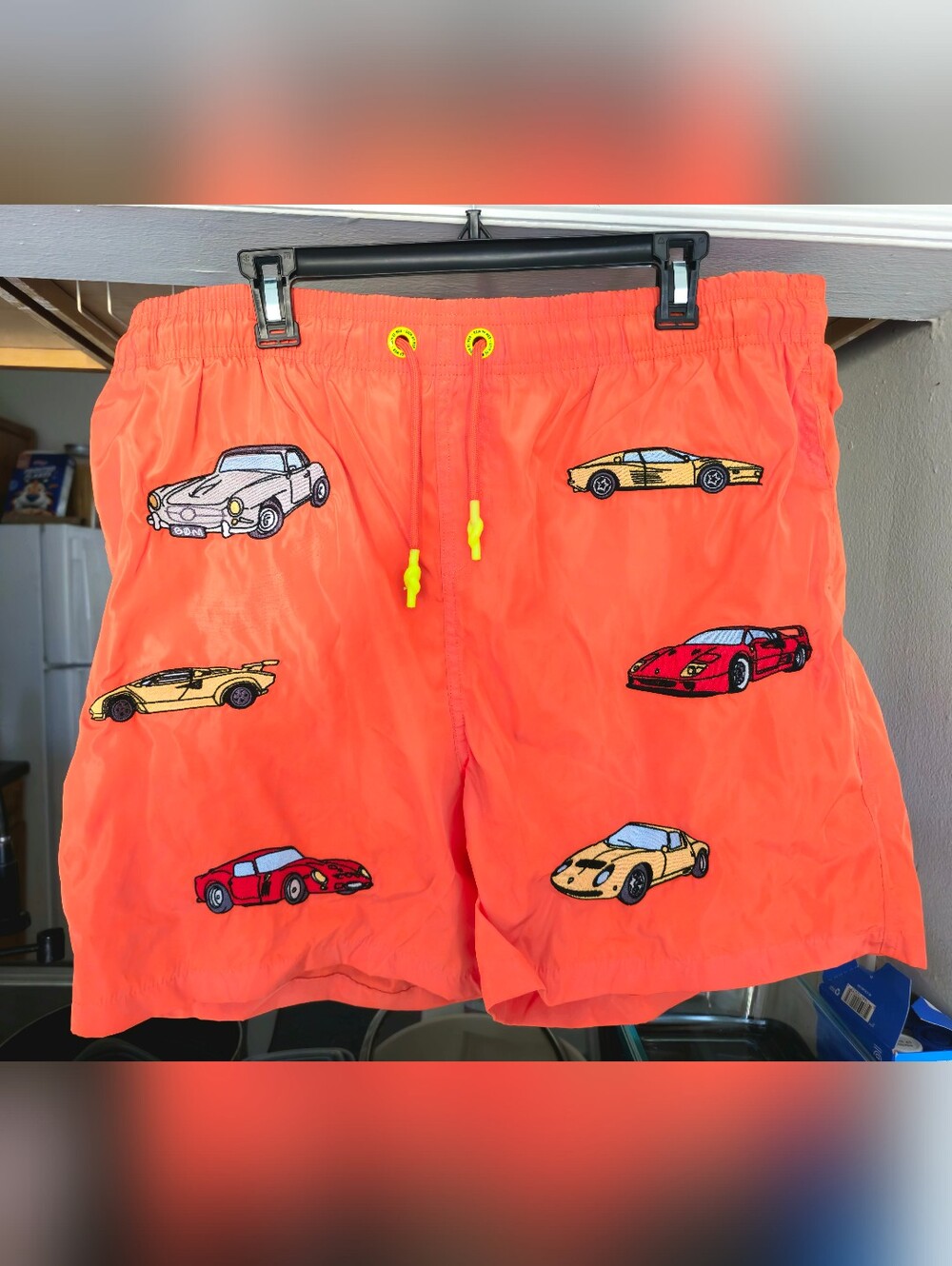 Bain De Mer Salin Classic Cup Swim Trunks Orange Hermes 3XL NWT